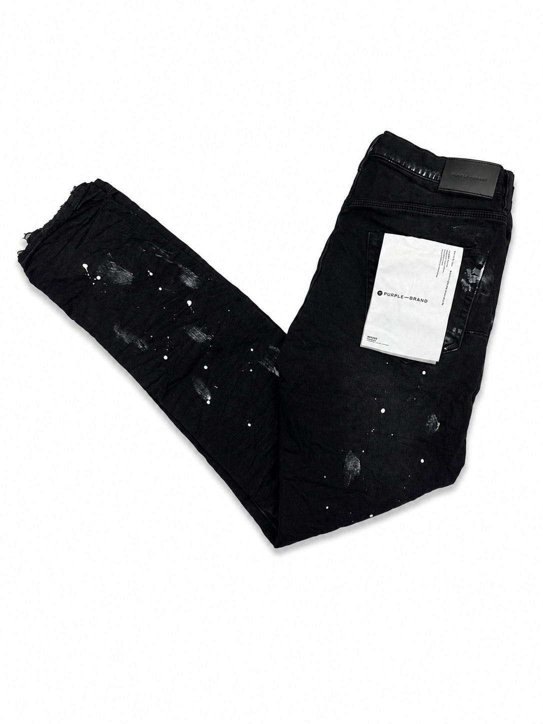 PURPLE BRAND BLACK RESIN KNEE SLIT