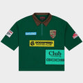 GODSPEED Grc Quarter Zip Short Sleeve Polo (Green Brown)