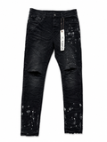 PURPLE BRAND BLACK RESIN KNEE SLIT