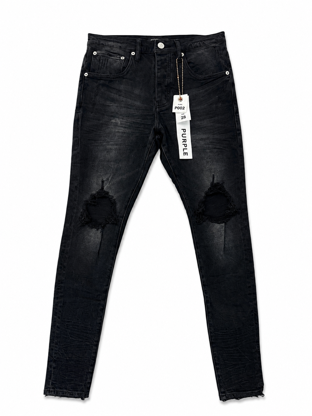 PURPLE BRAND P002 BLACK WASH BLOWOUT