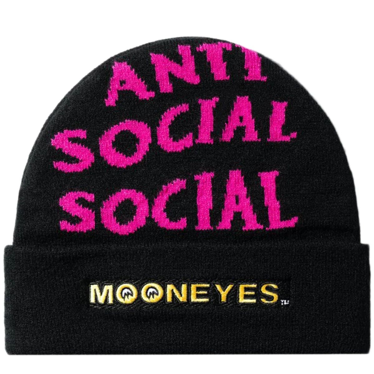Anti Social Social Club - X Mooneyes Headrush Beanie Hat - Black