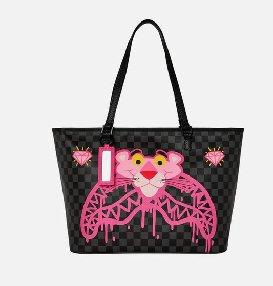 SPRAYGROUND PINK PANTHER DRIPPY DIAMONDS TOTE