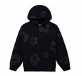 Hoodie en denim Tears Cotton Wreath en negro monocromático