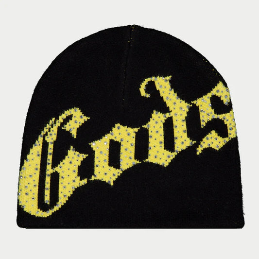 OG LOGO STUDDED BEANIE
"BLACK / YELLOW