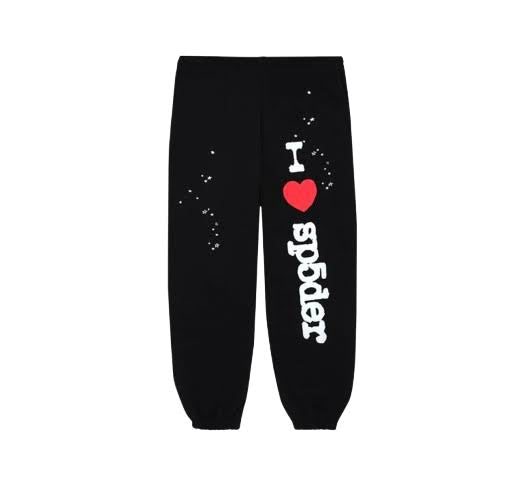Sp5der I Heart Sp5 Sweatpants Black