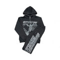 SB Studios "Worldwide" Black Rhinestone Sweatsuit