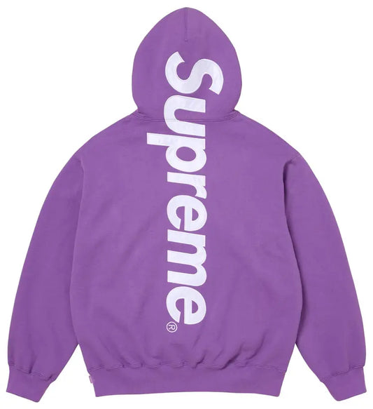 Supreme Satin Appliqué Hooded Sweatshirt 'Light'