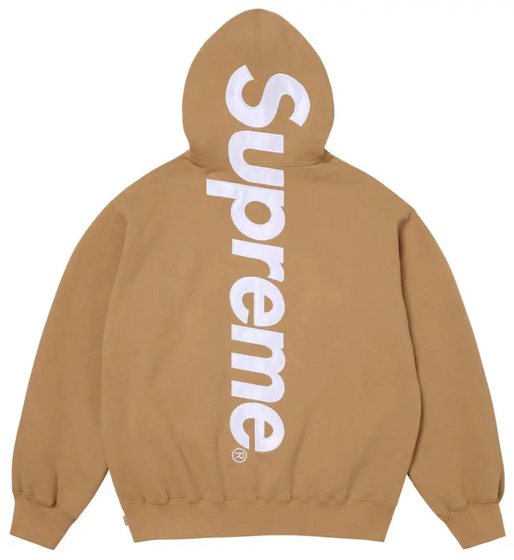 Supreme Satin Appliqué Hooded Sweatshirt 'Light'