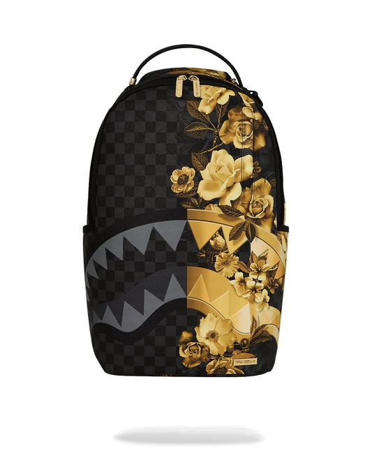 Sprayground Gold Floral Remix DLXSV Backpack