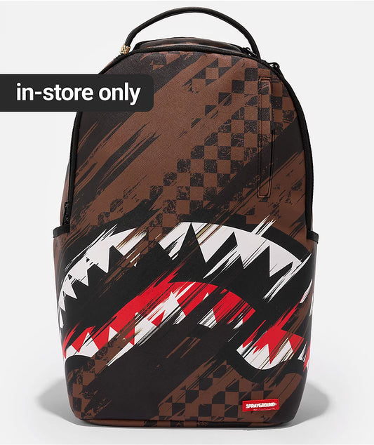 Sprayground Smeared Grunge Brown Backpack