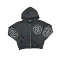 Mixed Emotion Eclipse Stone Zip Front Hoodie