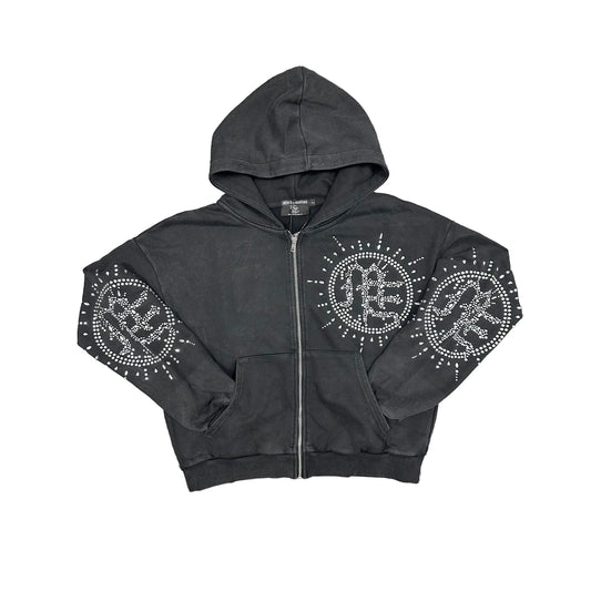 Mixed Emotion Eclipse Stone Zip Front Hoodie